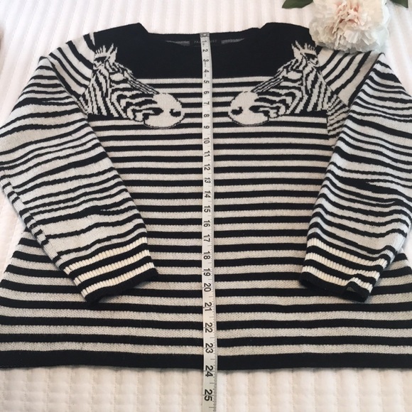 Parkhurst Angora Zebra Print Sweater Size L - Picture 10 of 11